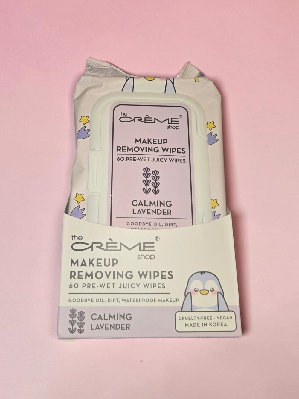 The Crème Shop Calming Lavender Makeup Removing Wipes -